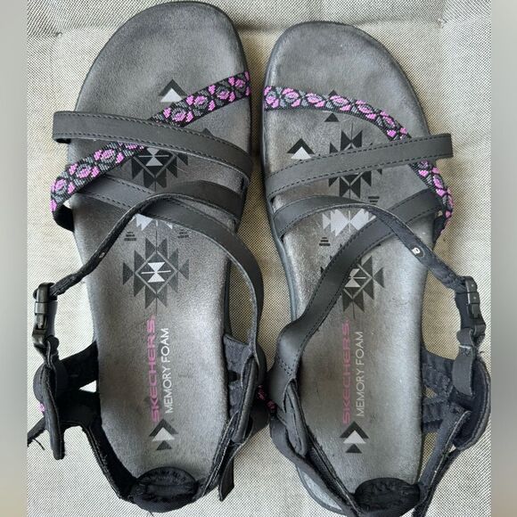 Skechers Shoes - Skechers Womens Reggae Slim Vacay Sandals Black Size 9